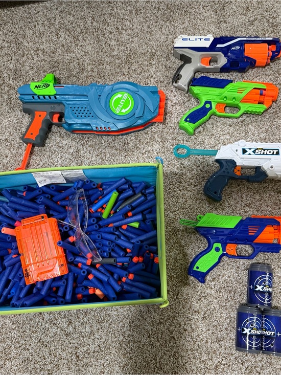 Nerf Other - Nerf Blue & Green Foam Dart Set with Assorted Nerf Blasters lot